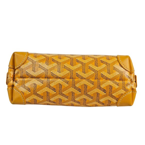 GOYARD Vendome Cosmetic Pouch Zip Gold Yellow + Dust Bag Tags - Picture 10 of 16